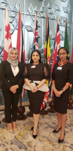 The Honourable Minister in the Ministry of AGLA and the Director and Senior Legal Counsel, Criminal Justice Unit: The Trinidad and Tobago delegation at the Commonwealth Law Ministers Conference 2022 held in Balaclava, Mauritius