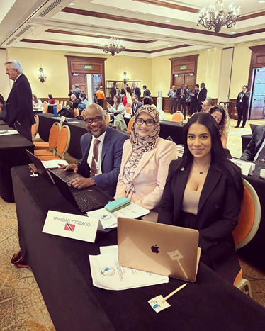 Trinidad & Tobago Delegation, including a member of the Criminal Justice Unit, at the Regional Conference on the Social and Humanitarian Impact of Autonomous Weapons in Belen, Costa Rica